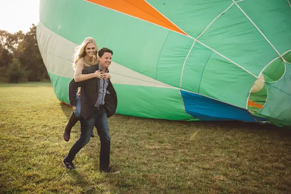 Darby & Garrett's Hot Air Balloon Engagement Session - photo by SheHeWe Photography - midsouthbride.com 35