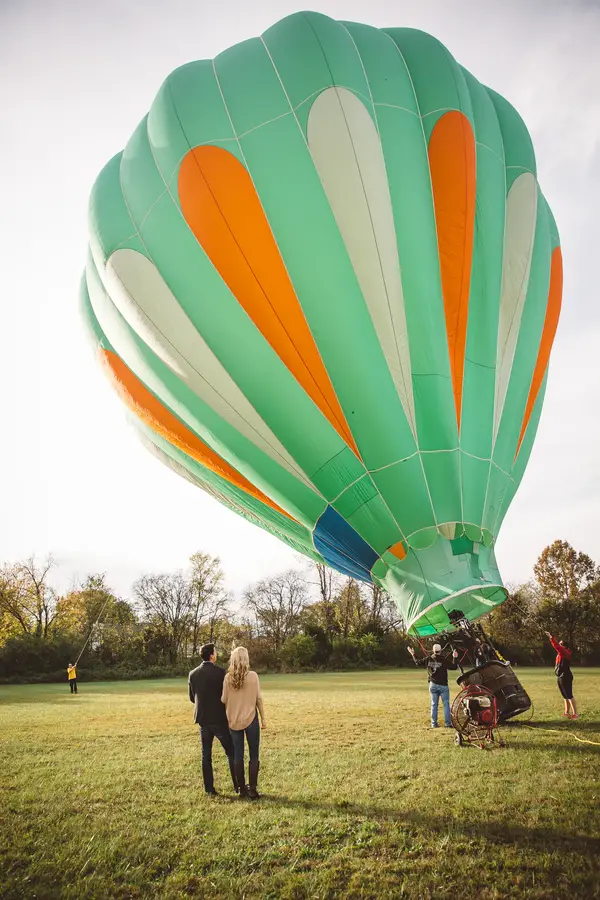 Darby & Garrett's Hot Air Balloon Engagement Session - photo by SheHeWe Photography - midsouthbride.com 36