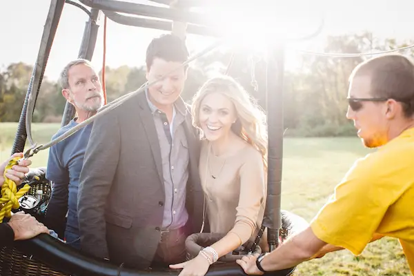 Darby & Garrett's Hot Air Balloon Engagement Session - photo by SheHeWe Photography - midsouthbride.com 38