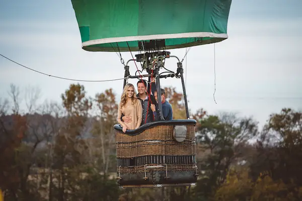 Darby & Garrett's Hot Air Balloon Engagement Session - photo by SheHeWe Photography - midsouthbride.com 47