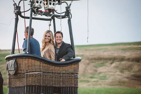 Darby & Garrett's Hot Air Balloon Engagement Session - photo by SheHeWe Photography - midsouthbride.com 48