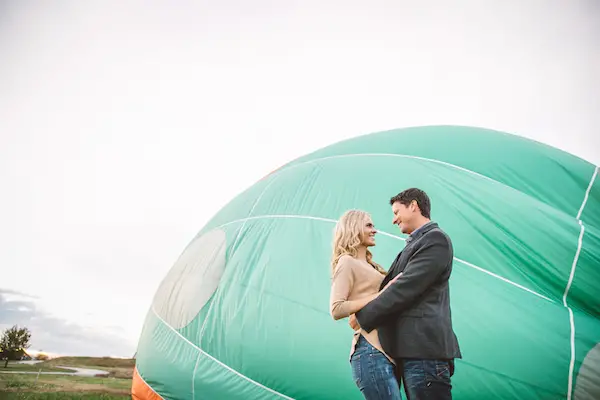 Darby & Garrett's Hot Air Balloon Engagement Session - photo by SheHeWe Photography - midsouthbride.com 52