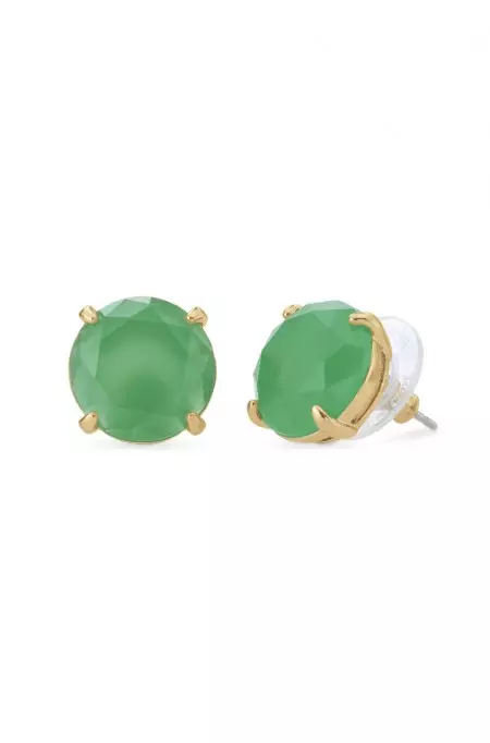 stella & dot green stud earrings