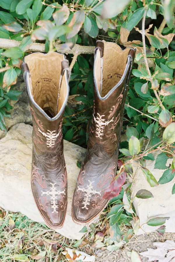 Marsala Wedding Flowers & Boots