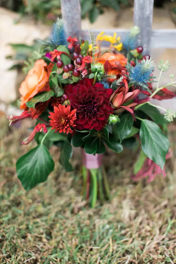 Marsala Wedding Flowers Bouquet