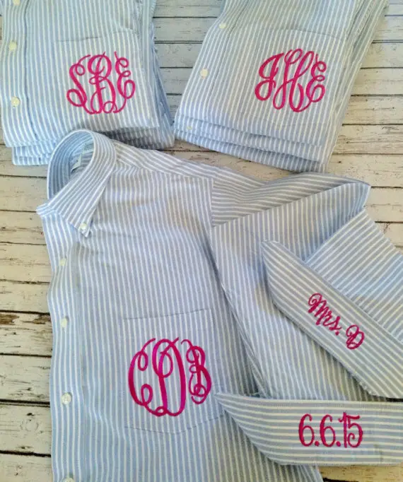 monogrammed tshirt for bridesmaid gifts