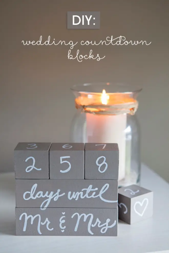 wedding countdown blocks by Something Turquoise