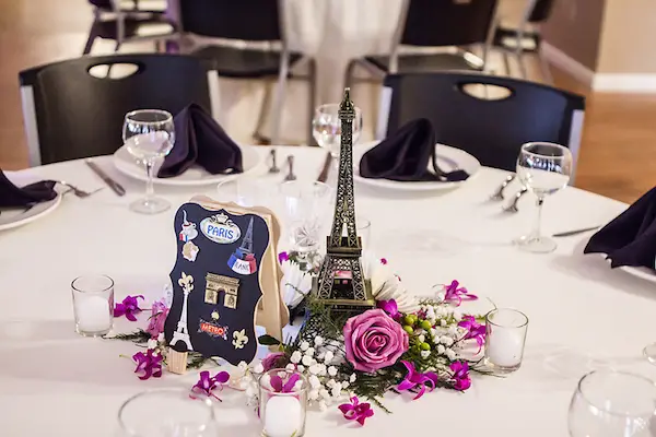 Travel Theme Wedding Centerpiece