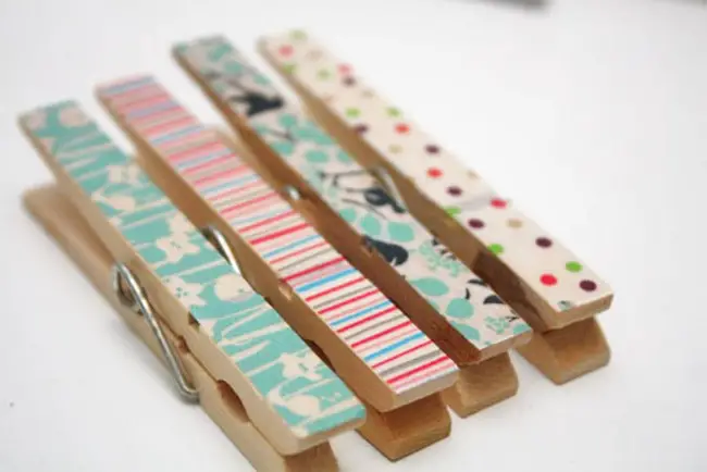 diy wedding ideas - DIY Washi Tape Clothes Pegs