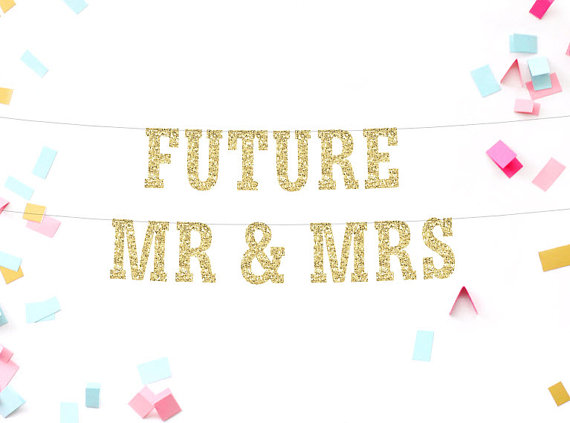 Future Mr & Mrs Banner - engagement party sign banner