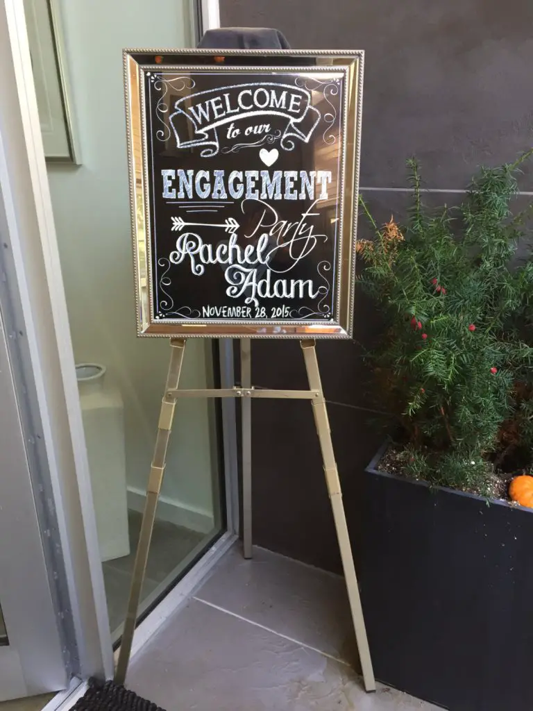 engagement party sign - Chalkboard Engagement Party Welcome Sign, welcome to our engagment party sign, engagement chalkboard style