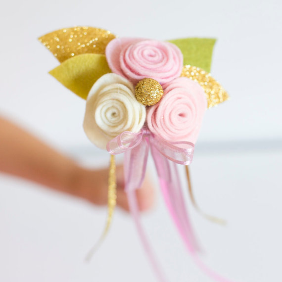 flower girl ribbon wand - flower girl alternative