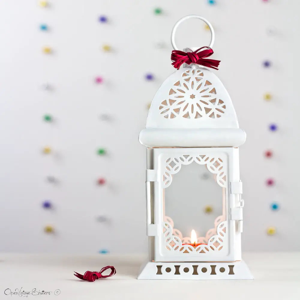 flower girl white lantern with alternative