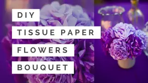 tissue paper flower bouquets with stems tutorial step by step