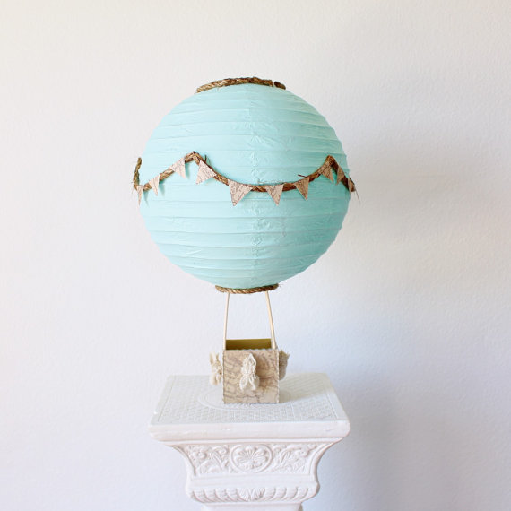 Hot Air Balloon Centerpiece Decoration - Travel Theme Centerpiece - Travel Bridal Shower Decor