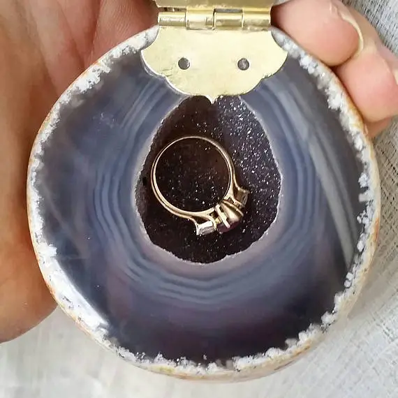 unique engagement ring box - Geode Engagement Ring Box