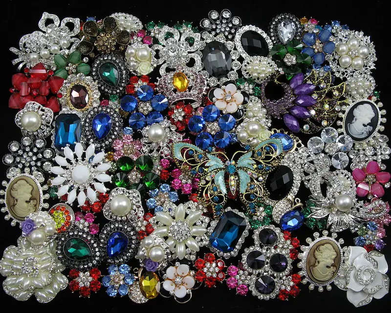 buy brooches for wedding bouquets from Etsy sellers