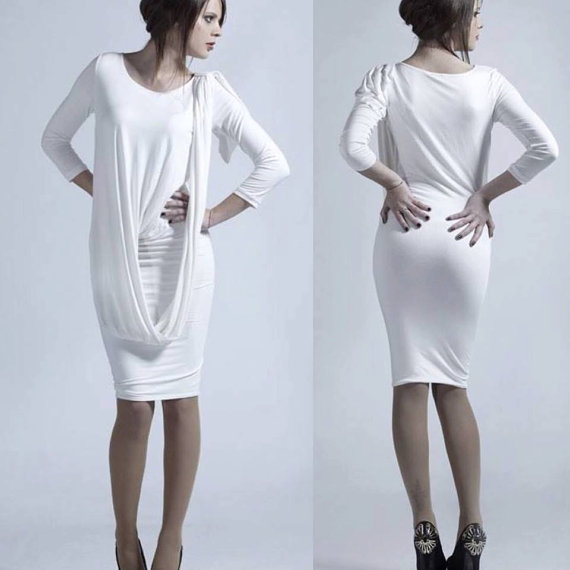 Bodycon Dress Little White Dress by Ralele