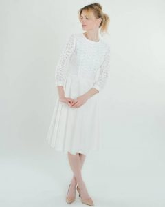 White Lace Cotton Dress Little White Dress by Mary's Outfit