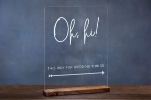 Oh, hi This Way for Wedding Things Acrylic Wedding Direction Sign, Wedding Arrow Sign, Directional Signage - Rich Design Co - midsouthbride.com