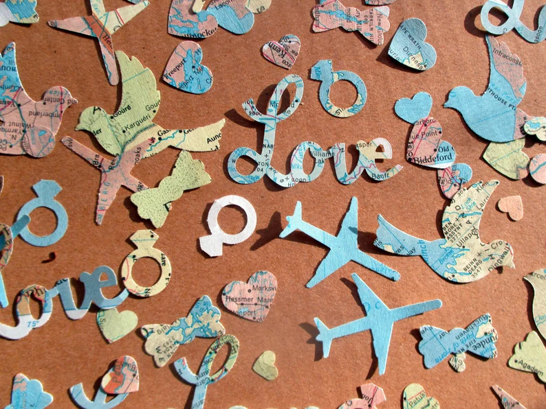 Travel Theme Bridal Shower Confetti