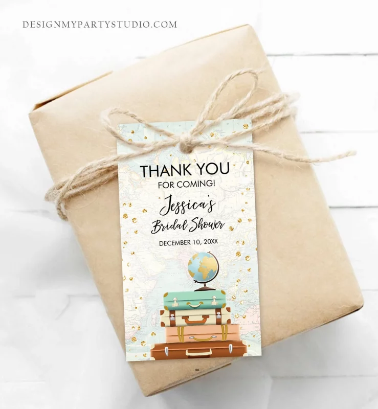 custom travel thank you tags