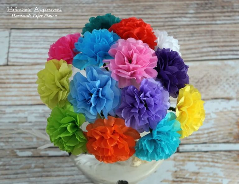 DIY Tissue Paper Flower Bouquet Tutorial MidSouth Bride