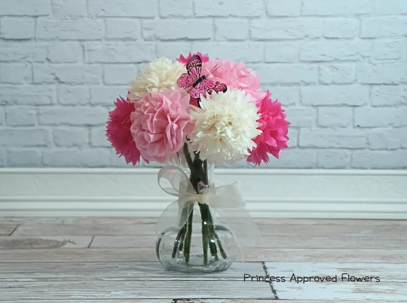 Pink & Vanilla Paper Flower Bouquet by Princess Approved Shop