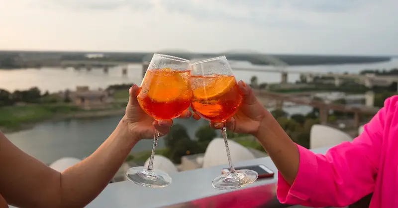 Rooftop view at Hu. Hotel Memphis Wedding Venue