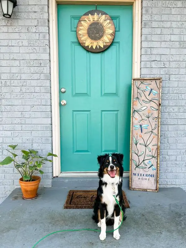 DIY wood sign for front porch created at  Board & Brush
