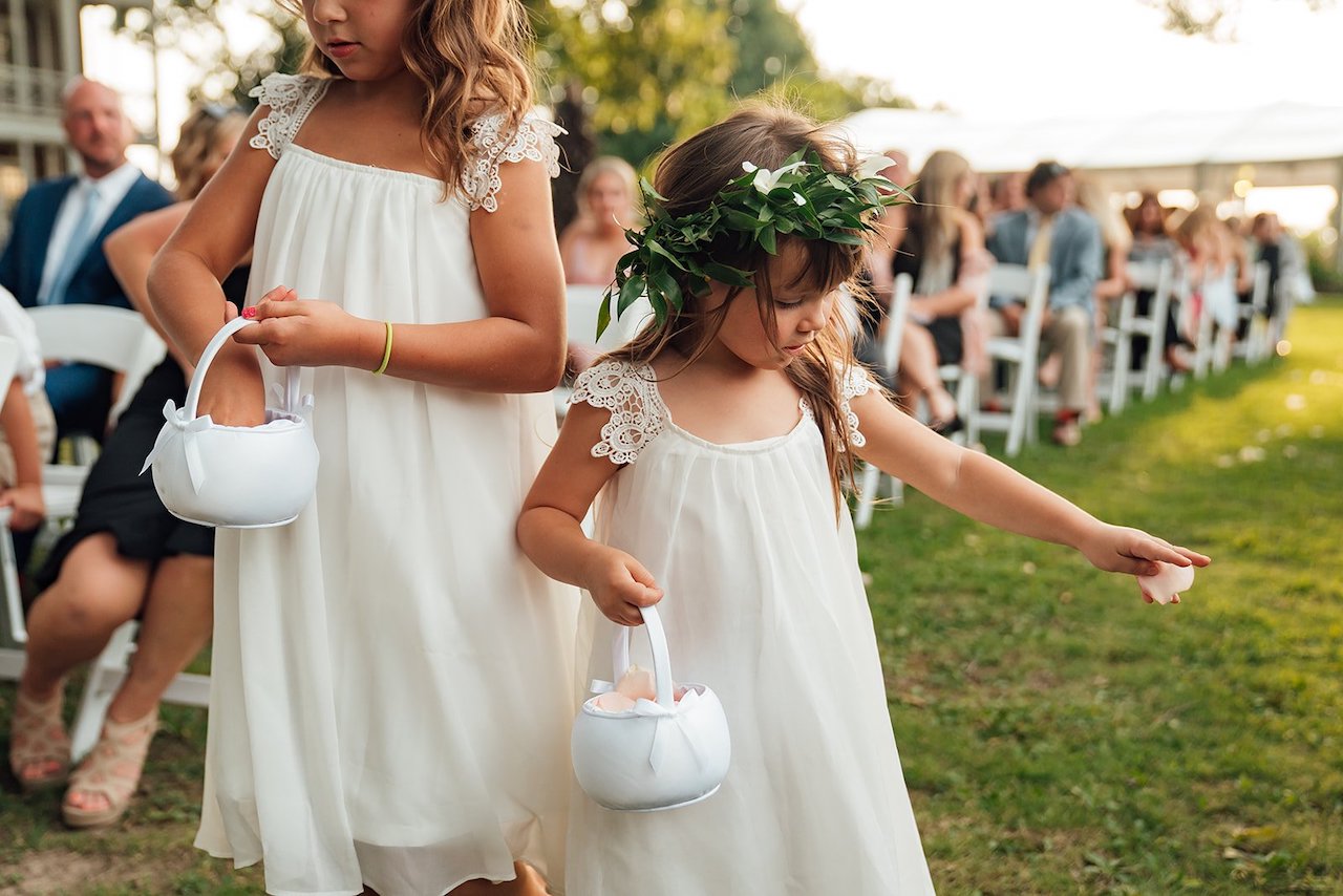 White Flower Girl Dress 